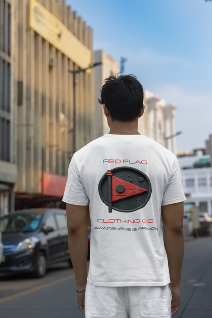 Red Flag Statement Tee - White Edition