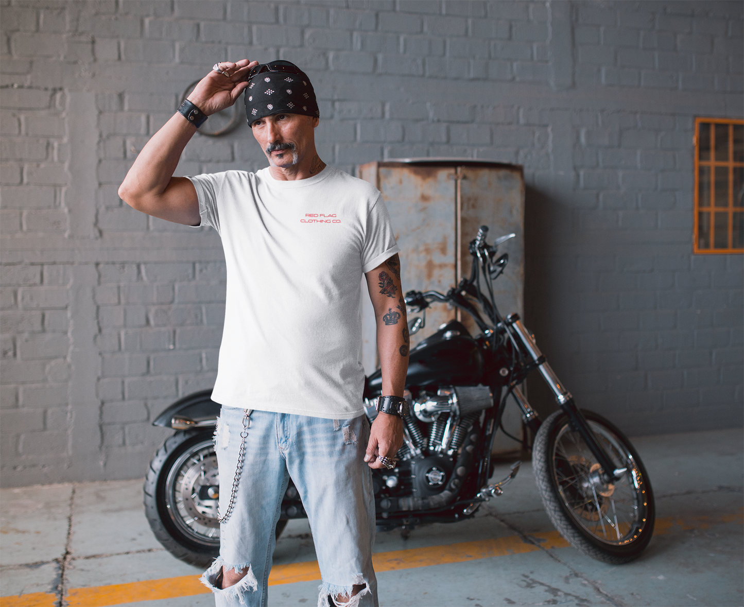 Red Flag Statement Tee - White Edition