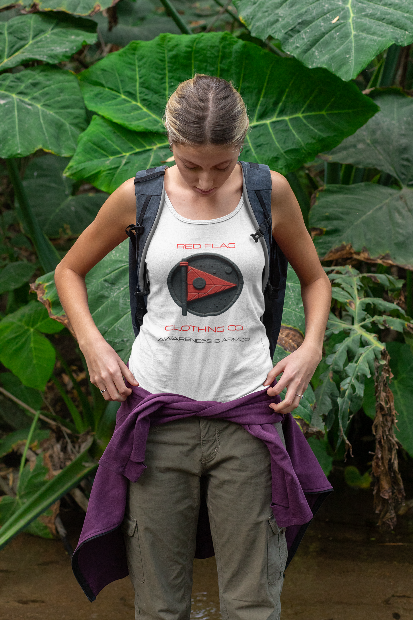 Red Flag Statement Tank - White Edition